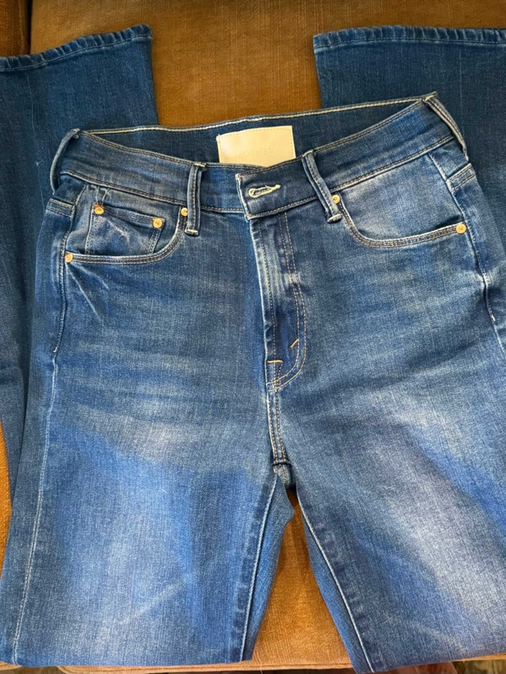 MOTHER Women's Flare Jeans in Blue Wash